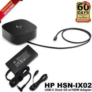 HP USB-C G5 Docking Station 4K HDMI DP USB Hub 5TW10AA 5YK41AV Black L75125-001 HP USB-C G5 Docking Station 4K HDMI DP USB Hub 5TW10AA 5YK41AV Black L75125-001