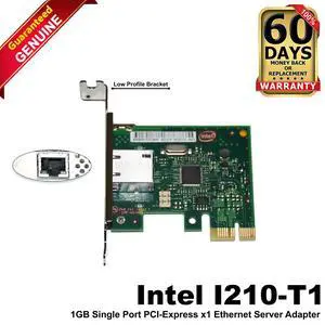 Intel I210-T1 1GbE Single Port RJ-45 PCIe Both Profile Network Adapter I210T1BLK Intel I210-T1 1GbE Single Port RJ-45 PCIe Both Profile Network Adapter I210T1BLK