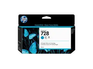 HP 728 130-ml Cyan DesignJet Ink Cartridge, F9J67A HP 728 130-ml Cyan DesignJet Ink Cartridge, F9J67A