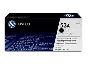 HP 53A Black Original LaserJet Toner Cartridge, ~3,000 pages, Q7553A HP 53A Black Original LaserJet Toner Cartridge, ~3,000 pages, Q7553A