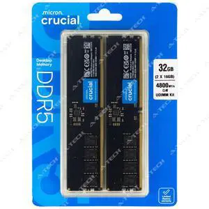 Crucial 32GB 2x16GB PC5-38400 Factory Sealed Desktop Memory RAM (CT2K16G48C40U5) Crucial 32GB 2x16GB PC5-38400 Factory Sealed Desktop Memory RAM (CT2K16G48C40U5)