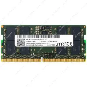Micron 16GB DDR5-5600 PC5-44800 1Rx8 SODIMM Laptop Memory RAM MTC8C1084S1SC56BH1 Micron 16GB DDR5-5600 PC5-44800 1Rx8 SODIMM Laptop Memory RAM MTC8C1084S1SC56BH1