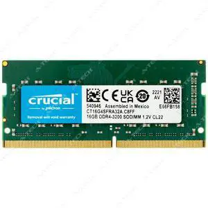Crucial 16GB DDR4 3200 MHz PC4-25600 SODIMM Laptop Memory RAM 1x (CT16G4SFS832A) Crucial 16GB DDR4 3200 MHz PC4-25600 SODIMM Laptop Memory RAM 1x (CT16G4SFS832A)