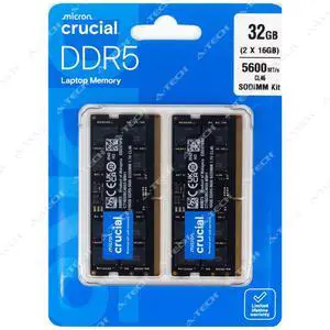 Crucial 32GB 2x16GB PC5-44800 Factory Sealed Laptop Memory RAM (CT2K16G56C46S5) Crucial 32GB 2x16GB PC5-44800 Factory Sealed Laptop Memory RAM (CT2K16G56C46S5)