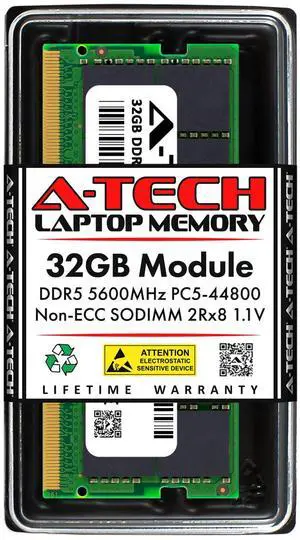 32GB PC5-44800 SODIMM (Replacement for G.Skill F5-5600S4645A32GX2-RS) Memory RAM 32GB PC5-44800 SODIMM (Replacement for G.Skill F5-5600S4645A32GX2-RS) Memory RAM