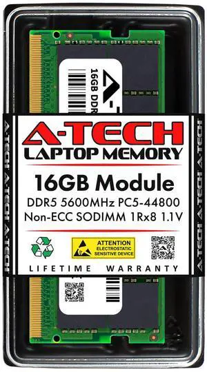 16GB DDR5 PC5-44800 SODIMM Replacement for Micron MTC8C1084S1SC56BD1 Memory RAM 16GB DDR5 PC5-44800 SODIMM Replacement for Micron MTC8C1084S1SC56BD1 Memory RAM
