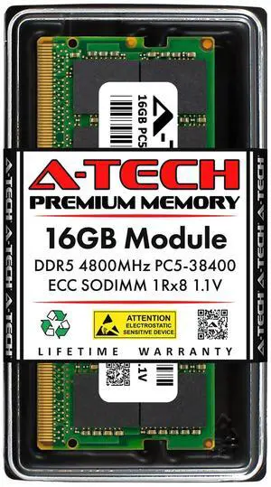 (NOT FOR HOME PC!) 16GB PC5-38400 ECC SODIMM Replacement for Micron MTC10C1084S1TC48BA1 Memory RAM (NOT FOR HOME PC!) 16GB PC5-38400 ECC SODIMM Replacement for Micron MTC10C1084S1TC48BA1 Memory RAM