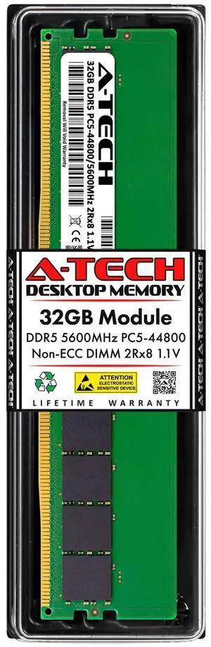 32GB DDR5 PC5-44800 DIMM (Replacement for Crucial CT2K32G56C46U5) Memory RAM 32GB DDR5 PC5-44800 DIMM (Replacement for Crucial CT2K32G56C46U5) Memory RAM