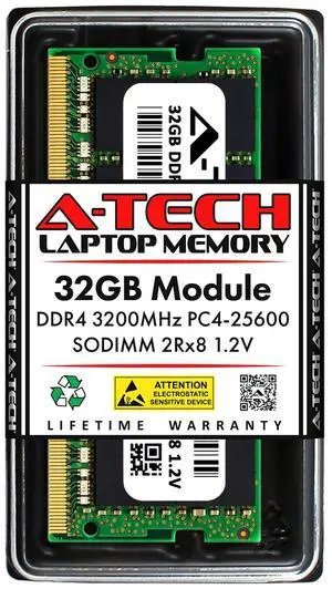 32GB DDR4 PC4-25600 SODIMM (Replacement for Kingston KVR32S22D8/32) Memory RAM 32GB DDR4 PC4-25600 SODIMM (Replacement for Kingston KVR32S22D8/32) Memory RAM