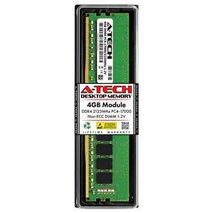 A-Tech 4GB PC4-17000 Desktop DDR4 2133 MHz Non ECC 288-Pin DIMM Memory RAM 1x 4G A-Tech 4GB PC4-17000 Desktop DDR4 2133 MHz Non ECC 288-Pin DIMM Memory RAM 1x 4G