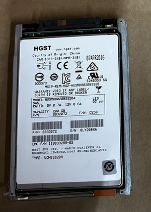 (NOT FOR HOME PC!) 005-051138 EMC 200GB 2.5in SAS SSD for VNX V4-2S6FX-200 005-051-138 / 005051138 (NOT FOR HOME PC!) 005-051138 EMC 200GB 2.5in SAS SSD for VNX V4-2S6FX-200 005-051-138 / 005051138