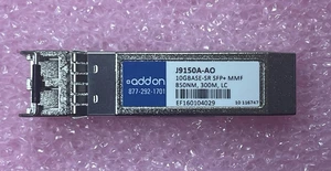 J9150A J9150A-AO AddOn Compatible 10G SFP+ LC SR MMF 850nm DOM Transceiver J9150A J9150A-AO AddOn Compatible 10G SFP+ LC SR MMF 850nm DOM Transceiver