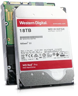 WD Red Pro 18TB WD181KFGX 7.2K RPM SATA 6Gb/s 512e 3.5" NAS HDD WD Red Pro 18TB WD181KFGX 7.2K RPM SATA 6Gb/s 512e 3.5" NAS HDD