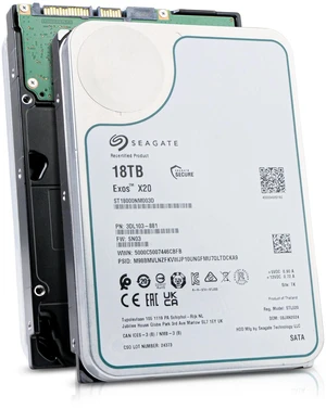 Seagate Exos X20 18TB ST18000NM003D 7.2K RPM SATA 6Gb/s 512e 3.5" Hard Drive Seagate Exos X20 18TB ST18000NM003D 7.2K RPM SATA 6Gb/s 512e 3.5" Hard Drive