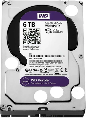 WesternDigital Purple 6TB Hard Drive 3.5' NVR Surveillance CCTV desktop WD60PURX WesternDigital Purple 6TB Hard Drive 3.5' NVR Surveillance CCTV desktop WD60PURX