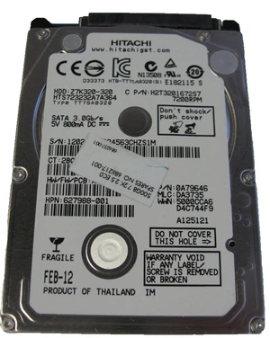 Hitachi 320GB SATA 7200rpm - 7mm THIN - HTS723232A7A364, 0A79646 DA3735 Hitachi 320GB SATA 7200rpm - 7mm THIN - HTS723232A7A364, 0A79646 DA3735