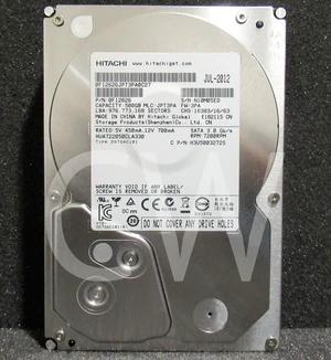 HUA722050CLA330 0F12626 HITACHI 500GB 7.2K RPM 3Gb/s 3.5" SATA HDD Hard Drive HUA722050CLA330 0F12626 HITACHI 500GB 7.2K RPM 3Gb/s 3.5" SATA HDD Hard Drive