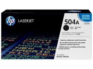 HP 504A Black Original LaserJet Toner Cartridge, ~5,000 pages, CE250A HP 504A Black Original LaserJet Toner Cartridge, ~5,000 pages, CE250A