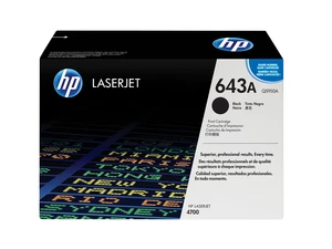 HP 643A Black Original LaserJet Toner Cartridge, ~11,000 pages, Q5950A HP 643A Black Original LaserJet Toner Cartridge, ~11,000 pages, Q5950A