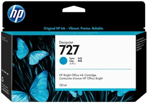 HP 727 130-ml Cyan DesignJet Ink Cartridge, B3P19A HP 727 130-ml Cyan DesignJet Ink Cartridge, B3P19A