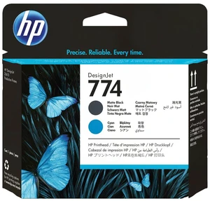 HP 774 Matte Black/Cyan DesignJet Printhead, P2W01A HP 774 Matte Black/Cyan DesignJet Printhead, P2W01A