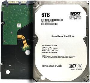 MDD 6TB 7200RPM 128MB Cache SATA 6.0Gb/s 3.5" Hard Drive for Surveillance / CCTV