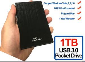 Avolusion HD250U3 1TB USB 3.0 Portable External Hard Drive Ultra Slim -Black