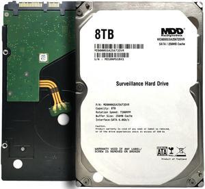 MDD 8TB 7200RPM 256MB Cache SATA 6.0Gb/s 3.5" Hard Drive for Surveillance HDD