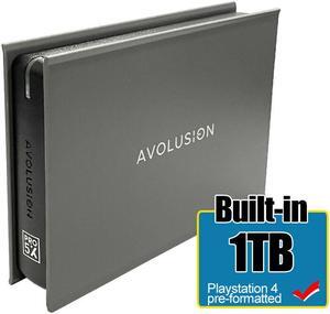 Avolusion Mini Pro-5X 1TB USB 3.0 Portable External Gaming PS4 Hard Drive (Grey)