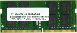 16GB DDR4 PC4-2400 SODIMM Crucial CT16G4SFD824A Equivalent Laptop RAM