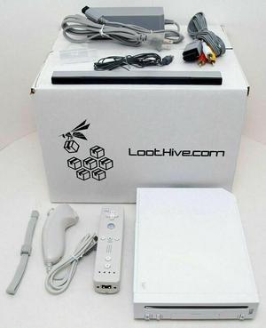 Refurbished Nintendo Wii System  CONTROLLER Bundle GameCube Port Console WHITE RVL001