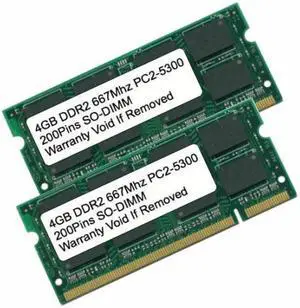 8GB Kit 2x 4GB DDR2 667 MHz PC2-5300 Sodimm Memory for IBM Lenovo HP Dell Laptop