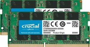 Crucial 32GB KIT 2 x 16GB DDR4 3200 MHz PC4-25600 SODIMM 260-Pin Laptop Memory