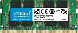 Crucial 32GB DDR4 3200 MHz PC4-25600 SODIMM 260-Pin Laptop Memory CT32G4SFD832A