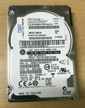 (NOT FOR HOME PC!) Lenovo Storage 900GB 10K 2.5" SAS Hard Drive S2200 S3200 E1024 0b31802 00ND140