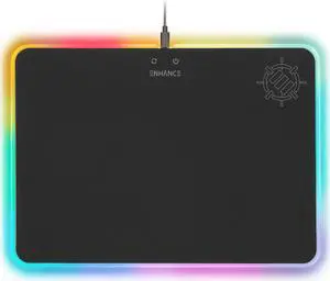 ENHANCE LED Gaming Mouse Pad with Fabric Top - 7 RGB Colors & 2 Lighting Effects