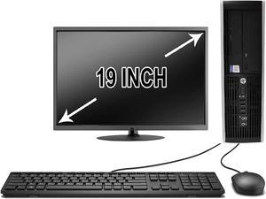 HP OR DELL Desktop PC 8GB 500GB HDD 19" LCD Monitor WiFi Windows 10