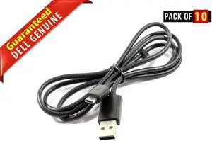 LOT x 10 OEM Genuine Dell Black Micro USB Cable JH28M C1R5R 0C1R5R CN-C1R5R