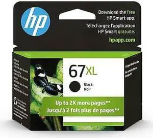 HP 67XL High Yield Black Original Ink Cartridge, ~240 pages, 3YM57AN#140