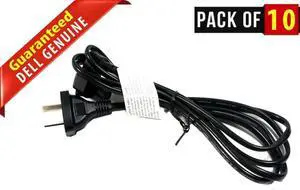 Lot Of 10 Dell HammerHead 2-Prong Right Angle AC Power Cord DF771 PA-12 PA-10