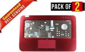 LOT x 2 Genuine Dell Inspiron 14z (5423) Red Palmrest Touchpad 060F20 130 60F20