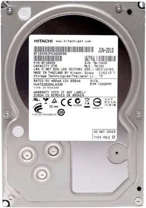 Hitachi Ultrastar A7K2000 HUA722020ALA330 0F10452 2TB SATA HDD Hard Drive