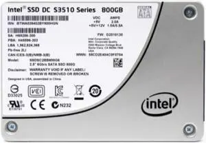 SSDSC2BB800G6P HPE 800GB 6G 2.5" 6Gb/s 7mm SATA S3510 SSD