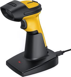 Inateck 1D Wireless Barcode Scanner Reader With Charging Base P6_yellow+BS04001