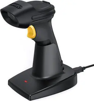 Wireless Bluetooth Barcode Scanner Charging Base1D 2.4G Read On Screen