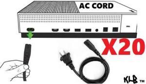 Lot of 20 Microsoft XBOX ONE S Go AC Power Adapter Cable Cords Plug-In 6 Feet