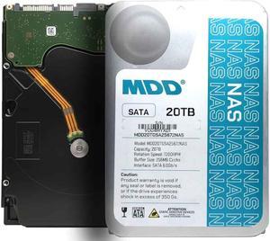 MDD 20TB 7200RPM 256MB Cache SATA 6Gbps 3.5" Internal NAS Hard Drive (RAID, NAS) - OEM