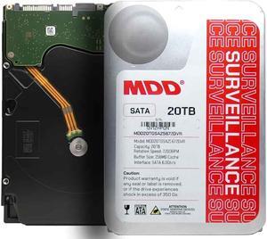 MDD 20TB 7200RPM 256MB Cache SATA 6.0Gb/s 3.5" Internal Surveillance Hard Drive