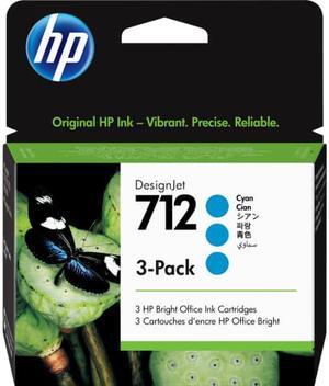 HP 712 3-pack 29-ml Cyan DesignJet Ink Cartridge, 3ED77A