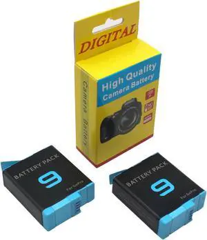 2-Pack Rechargeable Battery for GoPro Hero 9 Hero 10 Black AHDBT-901 ADDBD-001